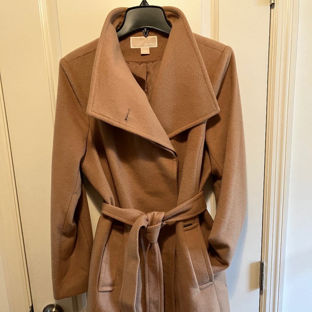 Michael Kors Wool Blend Trench Coat